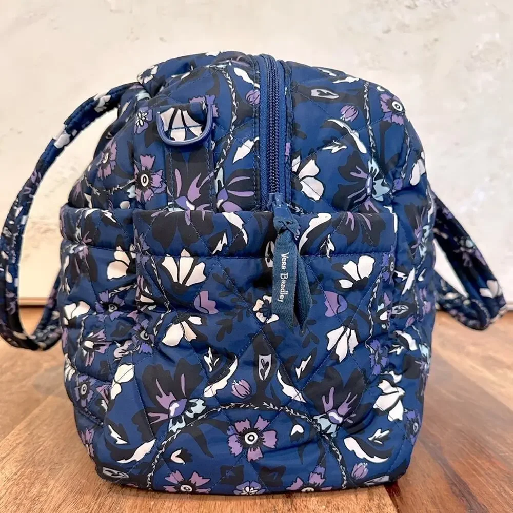 Vera Bradley Blue and Purple Bag with Floral Design
